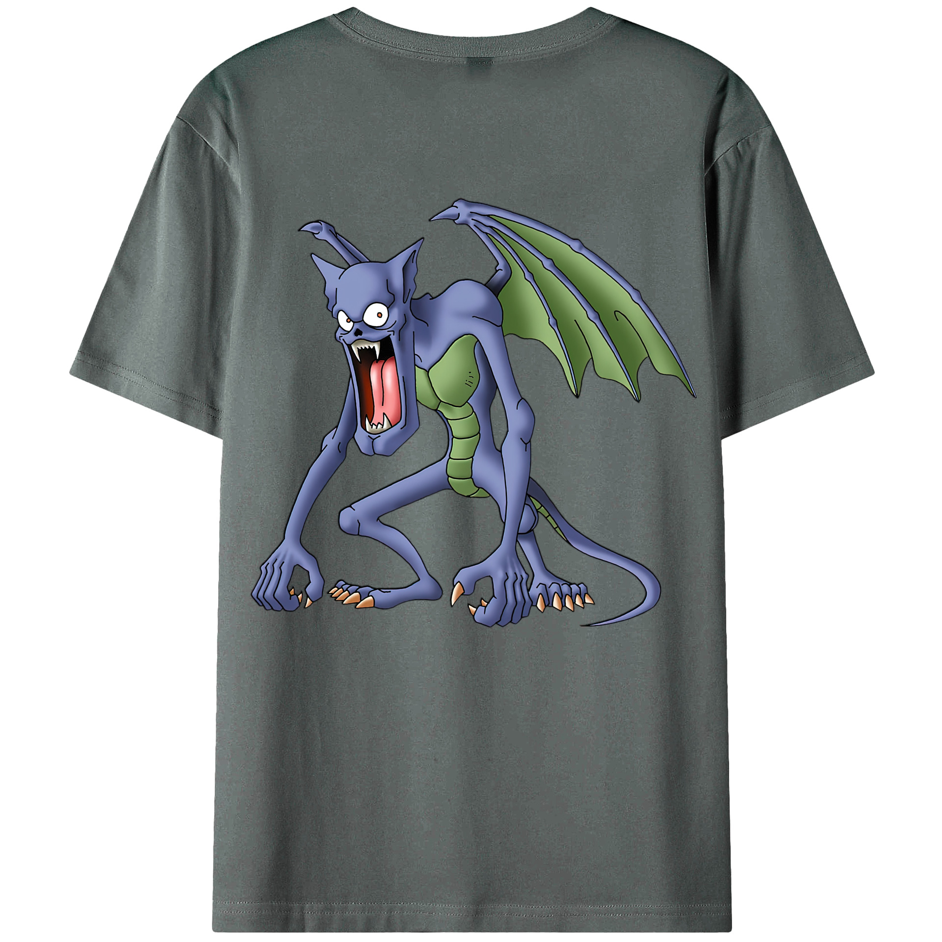 （画像用） ドラゴンクエスト Doragon Kuesuto Dragon Quest 綿100％ メンズ半袖Tシャツ（バックプリント） 通気性